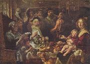 Jacob Jordaens As the Old Sing oil on canvas